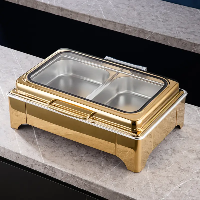 Golden 9QT stainless steel visible hydraumatic chafing dish with window.jpg